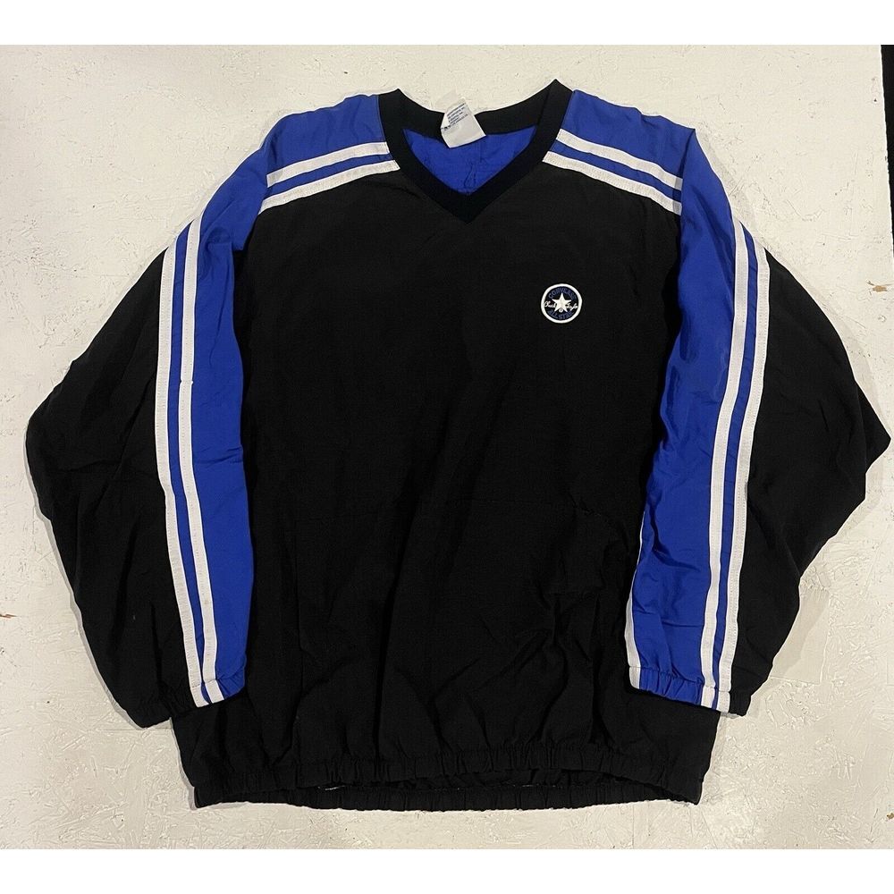 Vintage 90's Converse All Star Blue Pullover Windbreaker‎ Men's See Measurements